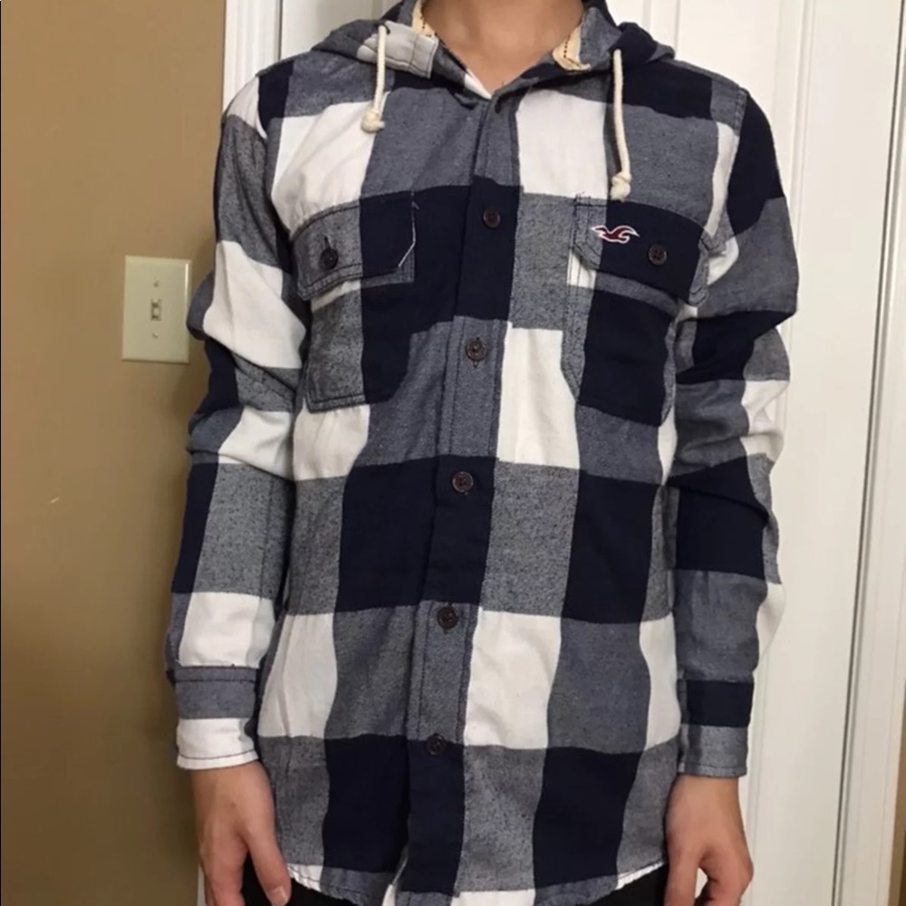 Plaid Hoodie Casual Shirt